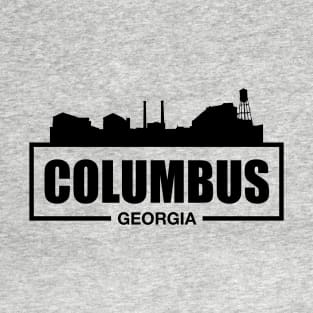 Columbus Georgia Downtown City Skyline Riverwalk Silhouette T-Shirt